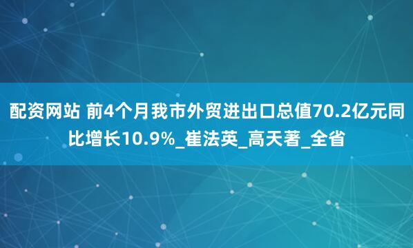 配资网站 前4个月我市外贸进出口总值70.2亿元同比增长10.9%_崔法英_高天著_全省